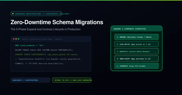 Zero-Downtime Database Migrations: The Expand-and-Contract Pattern in High-Volume Production