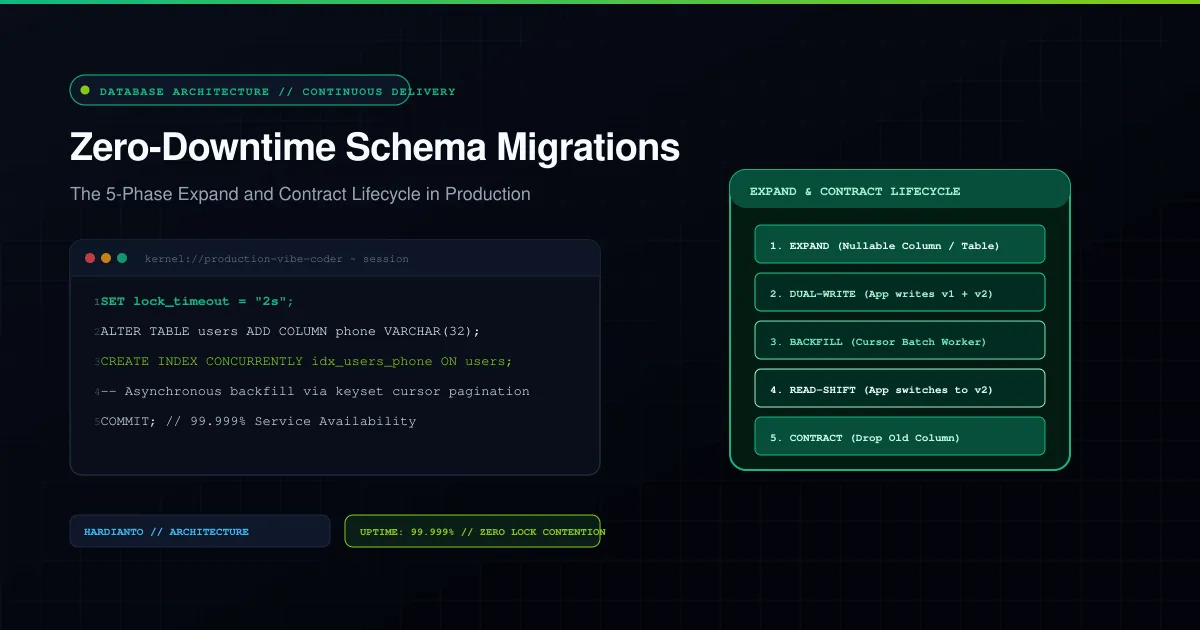 Zero-Downtime Database Migrations: The Expand-and-Contract Pattern in High-Volume Production