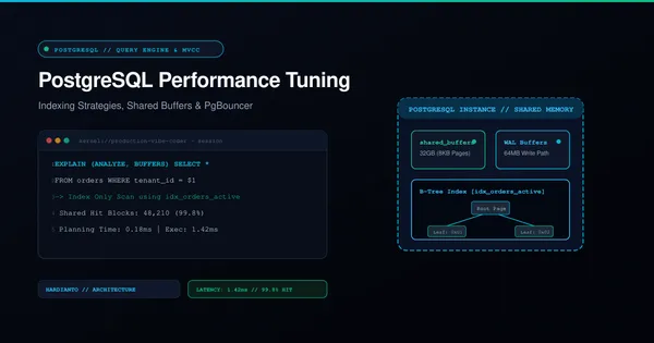 PostgreSQL Performance Tuning at Scale: Indexing Strategies, Buffer Cache, and Connection Pooling